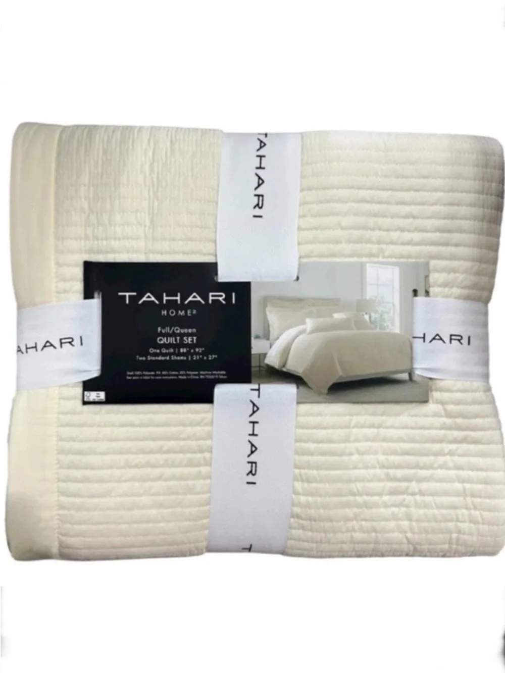 Tahari Full/Queen Yellow Quilt Set 88”x92”